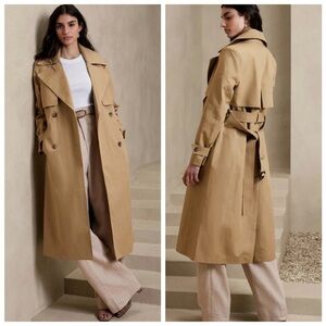 Banana Republic Bonded New British khaki Trench Coat Size XL